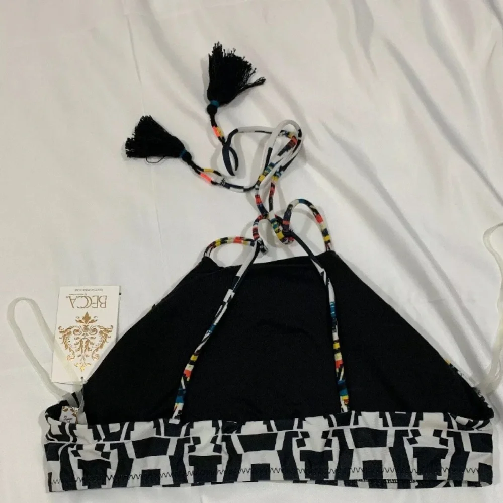 NWT $68 Becca Primitive Journey High Neck Bikini Top [SZ Large‎ ]